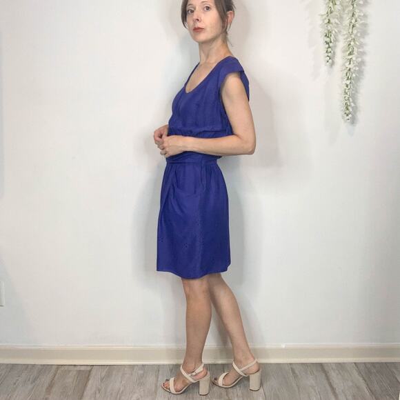 REBECCA TAYLOR textured silk sheath dress 90s y2k millennial 2384 - Picture 3 of 11